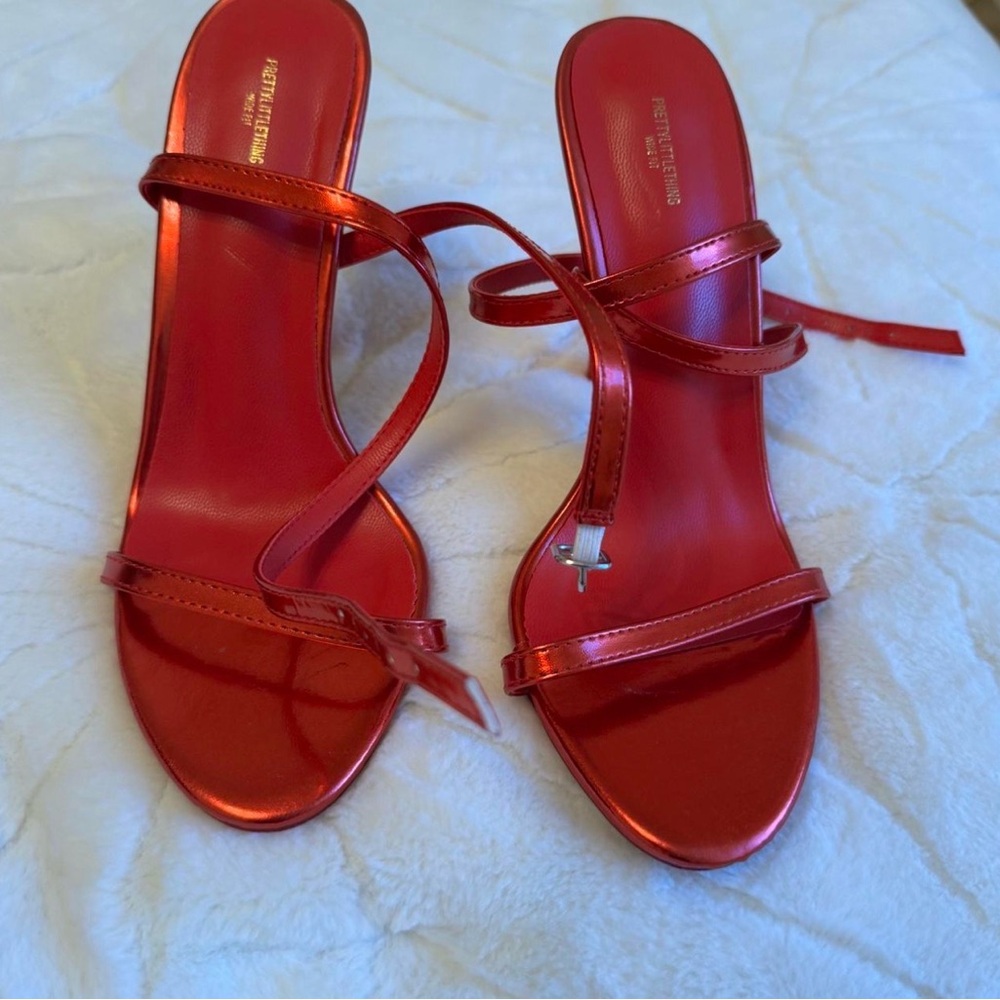 Women's Red Strappy Heels